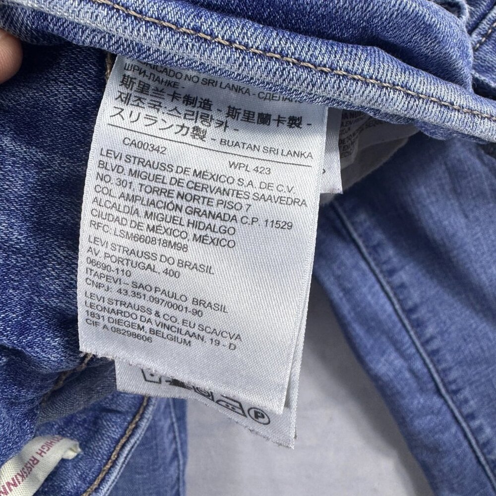 Y2K Levi's Skinny‎ Jeans Womens Blue Denim 721 High Rise 5-Pocket Comfort 28x28 - Picture 15 of 16